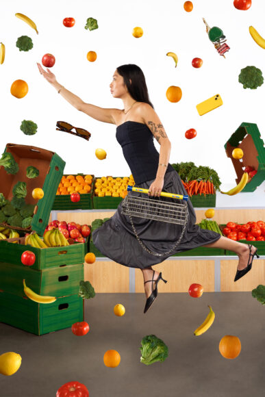 Supermarket Sweep: Nik Bentel Turns the Lidl Trolley into LFW’s Most Ironic It-Bag